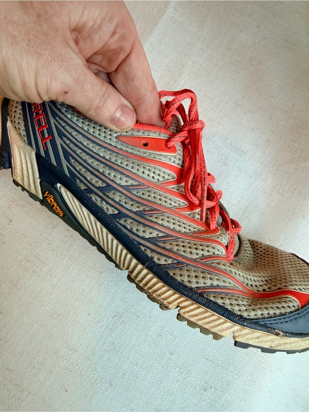 Merrell Bare Access Arc 4 Sleet Vibrant Coral Vibram Shoes Sz Approx 9 - Picture 4 of 10